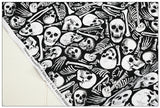 Coffee or Die Skulls Black and White 3 prints! 1 Yard Medium Thickness Plain Cotton Fabric, Fabric by Yard, Yardage Cotton Fabrics for Clothes Crafts