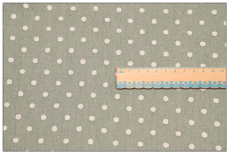 Cotton -Linen Small Polka Dots 2 colors! 1 Yard Light weight Cotton-linen Printed Fabric by Yard, Yardage Cotton Fabrics Style Garments, Bags