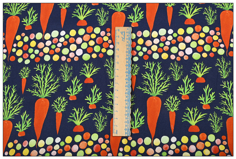 Carrots 2 color! 1 Yard High Quality Stiff Cotton Toile Fabric, Fabric by Yard, Yardage Cotton Canvas Fabrics for Bags