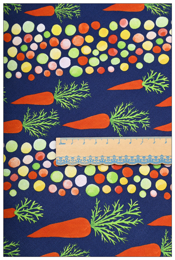 Carrots 2 color! 1 Yard High Quality Stiff Cotton Toile Fabric, Fabric by Yard, Yardage Cotton Canvas Fabrics for Bags