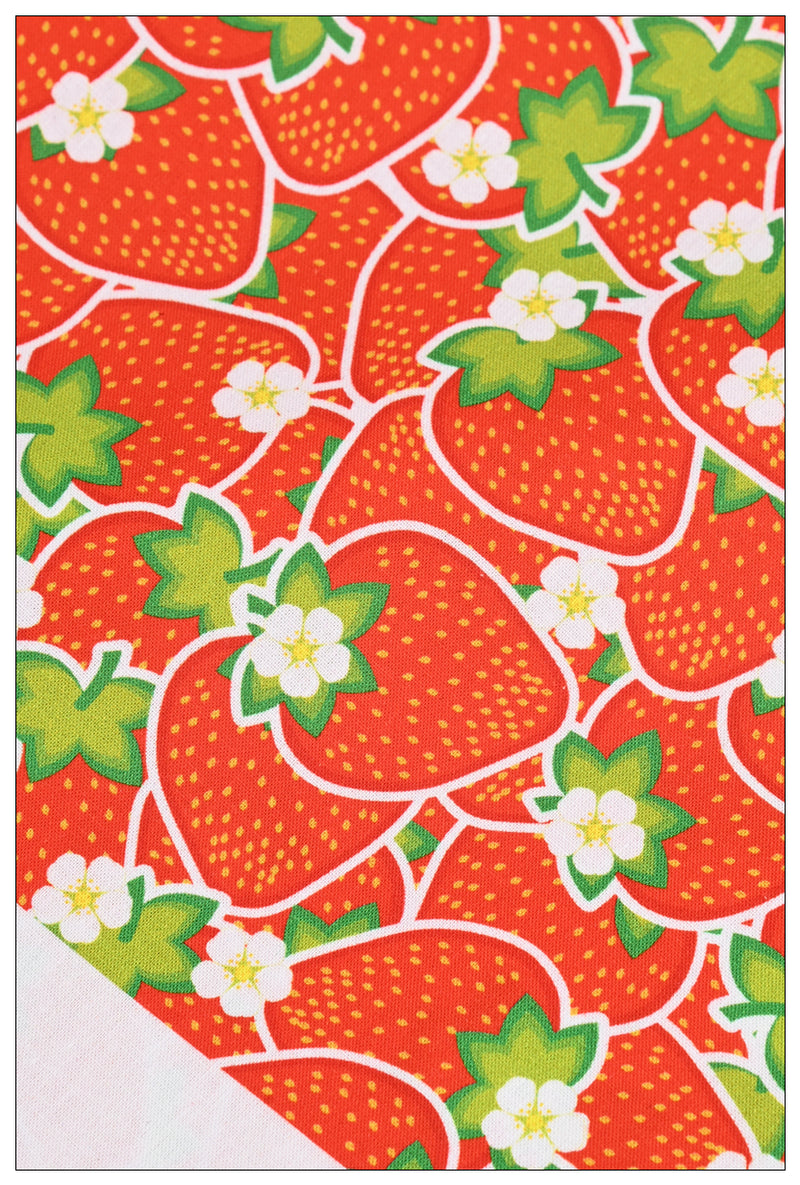 Strawberries red! 1 Yard Medium Digital Printed Cotton Oxford Fabric by Yard for Style Clothes, Bags