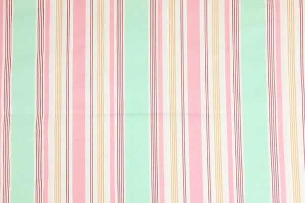 Sheet Stripes Retro Pattern! 1 Meter Medium Cotton Fabric by Yard, Yardage Cotton Fabrics Style Garments, Bags