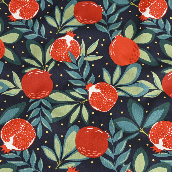 Pomegranate Fruit black! 1 Yard Quality Stiff Cotton Toile Canvas Fabric by Yard, Yardage Cotton Canvas Fabrics for Bags