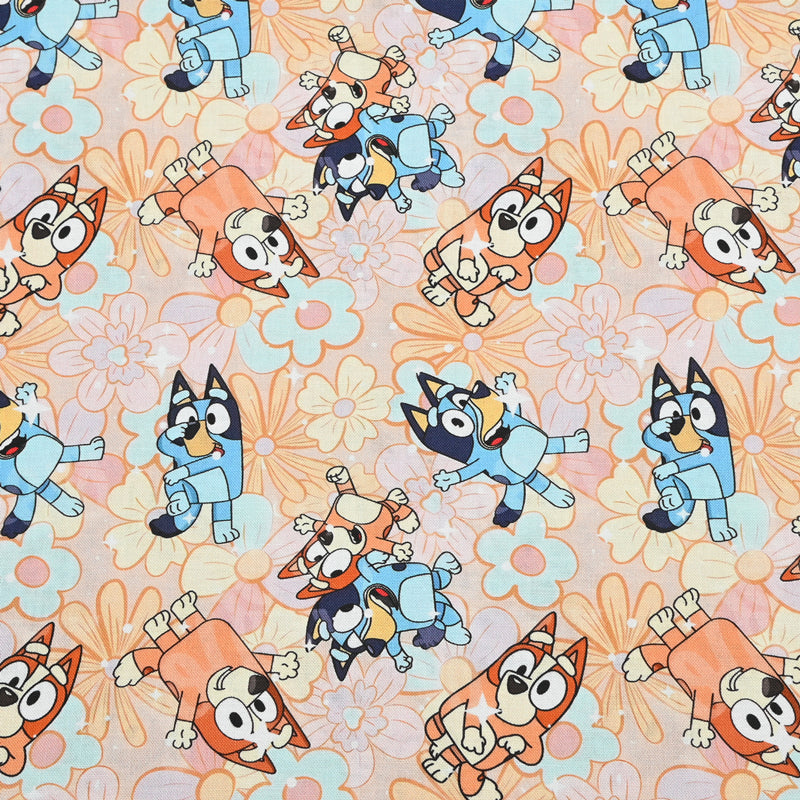 Bluey the Aussie Dingo 2024 9 prints! 1 Yard Quality Medium Thickness Plain Cotton Fabric, Fabric Aussie 2405