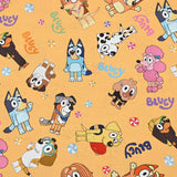 Bluey the Aussie Dingo 2024 9 prints! 1 Yard Quality Medium Thickness Plain Cotton Fabric, Fabric Aussie 2405