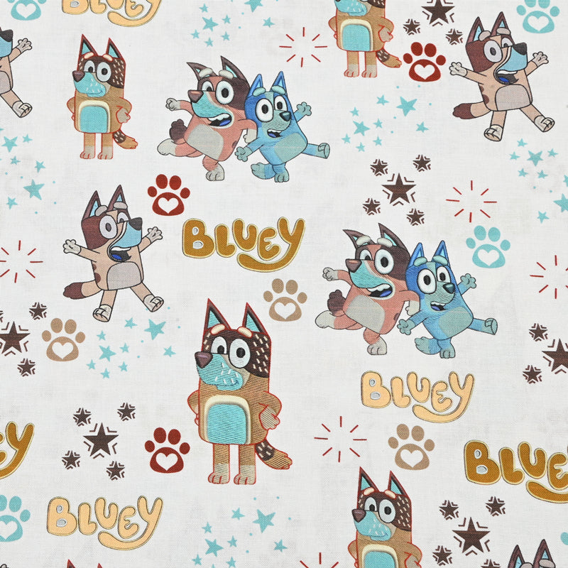 Bluey the Aussie Dingo 2024 9 prints! 1 Yard Quality Medium Thickness Plain Cotton Fabric, Fabric Aussie 2405