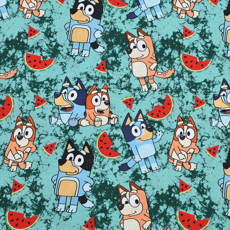 Bluey the Aussie Dingo 2024 9 prints! 1 Yard Quality Medium Thickness Plain Cotton Fabric, Fabric Aussie 2405