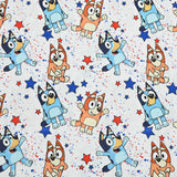 Bluey the Aussie Cartoon Dog 2024 8 prints! 1 Yard Quality Medium Thickness Plain Cotton Fabric, Fabric Aussie 2405 (Copy)