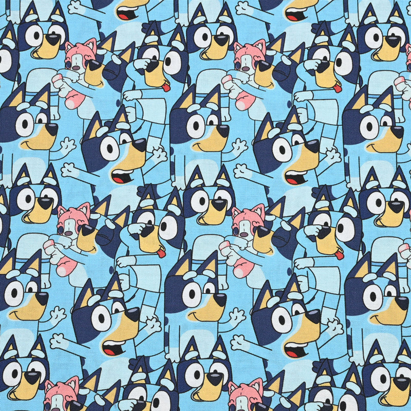 Bluey the Aussie Cartoon Dog 2024 8 prints! 1 Yard Quality Medium Thickness Plain Cotton Fabric, Fabric Aussie 2405 (Copy)