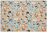 Bluey the Aussie Dingo 2024 9 prints! 1 Yard Quality Medium Thickness Plain Cotton Fabric, Fabric Aussie 2405