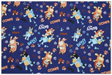 Bluey the Aussie Dingo 2024 9 prints! 1 Yard Quality Medium Thickness Plain Cotton Fabric, Fabric Aussie 2405