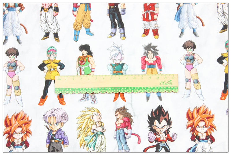 Goku Dragon Ball ドラゴンボール Characters Series 2! 1 Meter Printed Cotton Fabric, Fabric by Yard, Yardage Fabrics, Children  Kids