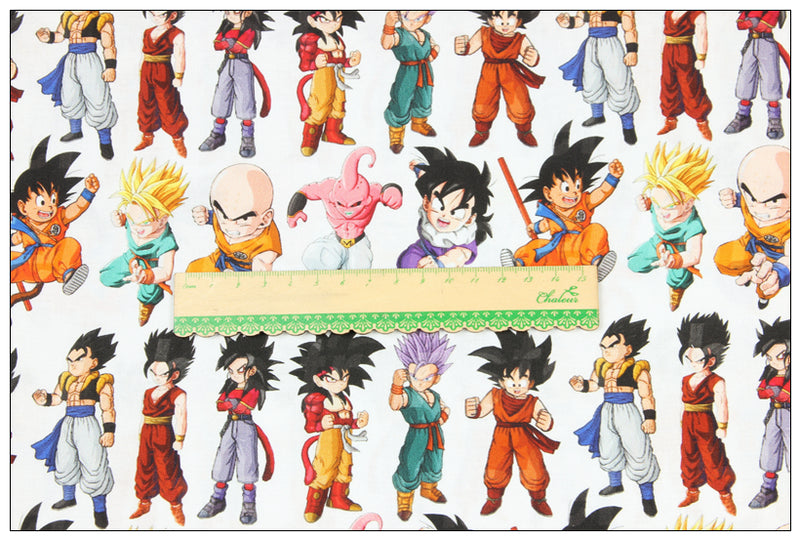 Goku Dragon Ball ドラゴンボール Characters Series 2! 1 Meter Printed Cotton Fabric, Fabric by Yard, Yardage Fabrics, Children  Kids