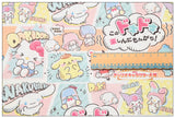 Hello Kitty and Sanrio Friends 3 Prints! 1 Yard Medium Thickness Plain Cotton Fabric, Fabric by Yard, Yardage