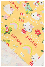 Hello Kitty and Sanrio Friends 3 Prints! 1 Yard Medium Thickness Plain Cotton Fabric, Fabric by Yard, Yardage