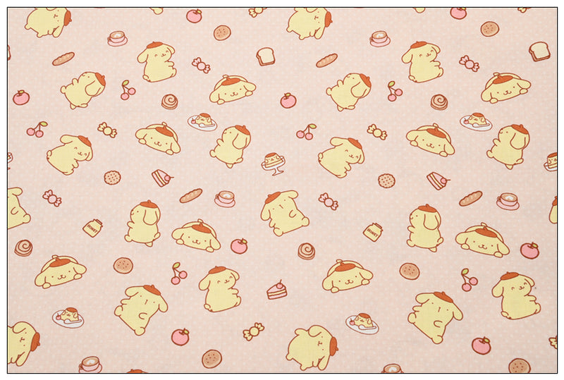 Pompompurin Sanrio Characters 2 Prints! 1 Yard Medium Thickness Plain Cotton Fabric, Fabric by Yard, Yardage
