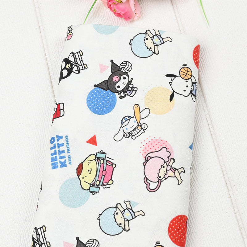 Hello Kitty and Sanrio Friends 3 Prints! 1 Yard Medium Thickness Plain Cotton Fabric, Fabric by Yard, Yardage