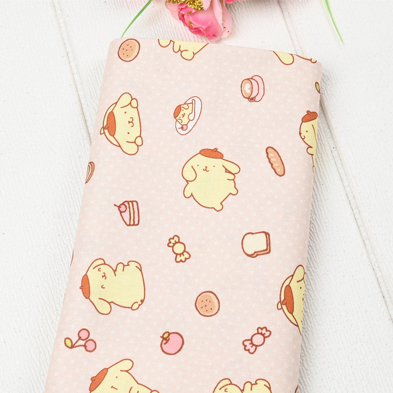 Pompompurin Sanrio Characters 2 Prints! 1 Yard Medium Thickness Plain Cotton Fabric, Fabric by Yard, Yardage