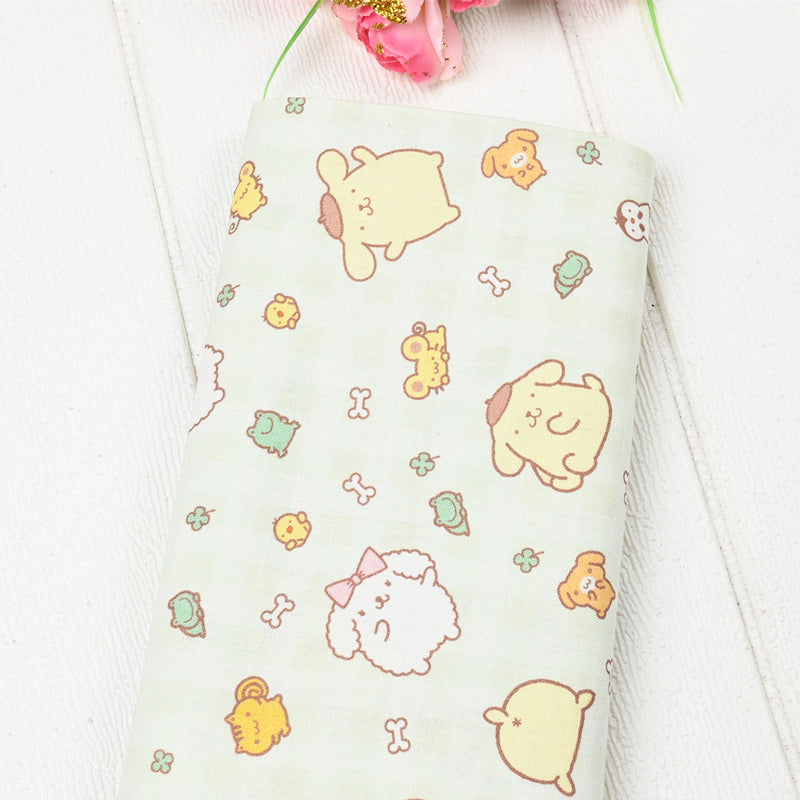 Pompompurin Sanrio Characters 2 Prints! 1 Yard Medium Thickness Plain Cotton Fabric, Fabric by Yard, Yardage