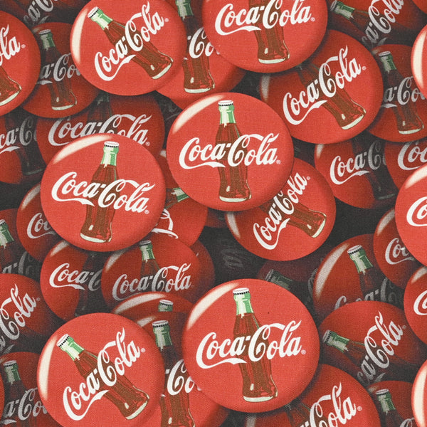 Classic Red Coke Bottles  Coca-Colar Themed ! 1 Yard Medium Thickness Cotton Fabric, Fabric by Yard, Yardage Cotton Fabrics for Style Clothes, Bags