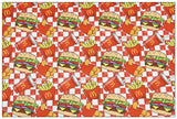 French Fries Fast Food McDonald's Themed ! 1 Yard Medium Thickness Cotton Fabric, Fabric by Yard, Yardage Cotton Fabrics for Style Clothes, Bags