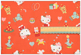 Red Hello Kitty and Sanrio Friends 2 Prints! 1 Yard Medium Thickness Plain Cotton Fabric, Fabric by Yard, Yardage