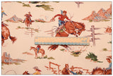 Cowboy and Horse Wild West! 1 Yard Medium Thickness Cotton Fabric, Fabric by Yard, Yardage Cotton Fabrics for Style Clothes, Bags