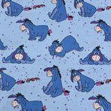 Eeyore the donkey blue ! 1 Yard Medium Thickness Cotton Fabric, Fabric by Yard, Yardage Cotton Fabrics for Style Clothes, Bags