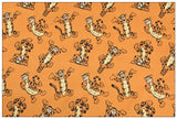 Tigger the tiger Winnie's Friend ! 1 Yard Medium Thickness Cotton Fabric, Fabric by Yard, Yardage Cotton Fabrics for Style Clothes, Bags