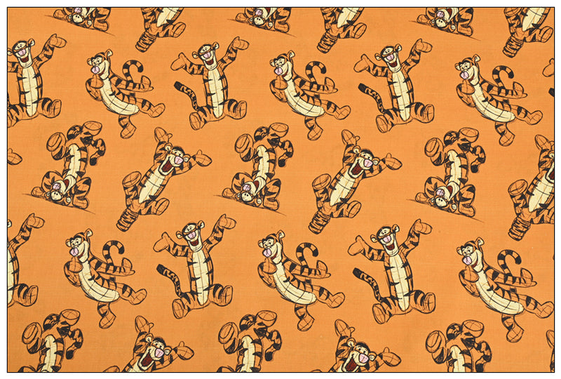 Tigger the tiger Winnie's Friend ! 1 Yard Medium Thickness Cotton Fabric, Fabric by Yard, Yardage Cotton Fabrics for Style Clothes, Bags