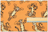 Tigger the tiger Winnie's Friend ! 1 Yard Medium Thickness Cotton Fabric, Fabric by Yard, Yardage Cotton Fabrics for Style Clothes, Bags