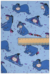 Eeyore the donkey blue ! 1 Yard Medium Thickness Cotton Fabric, Fabric by Yard, Yardage Cotton Fabrics for Style Clothes, Bags