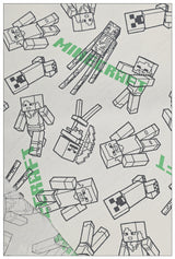 Minecraft the game Black and White! 1 Yard Medium Printed Cotton Fabric, Fabric by Yard, Yardage Cotton Fabrics online Game