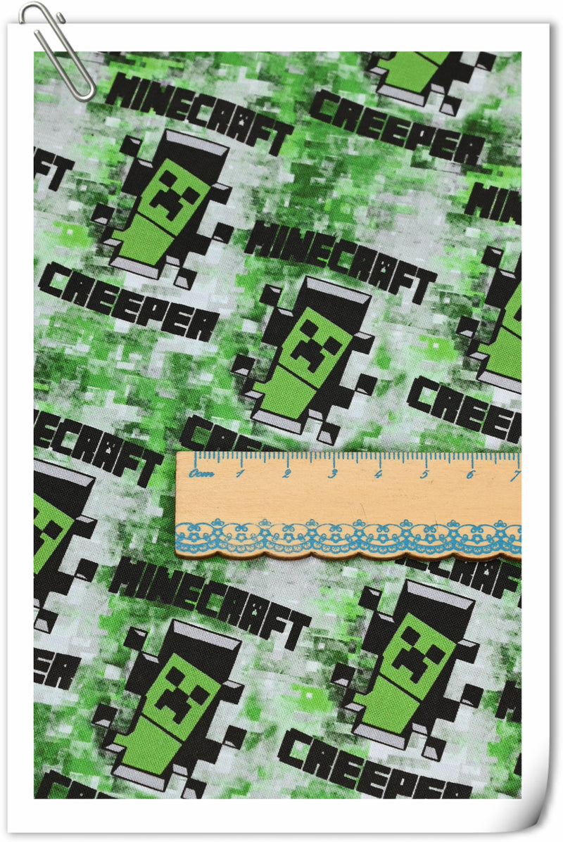 Minecraft the game Series 2 6 Prints ! 1 Yard Medium Digital Printed Cotton Fabric by Yard, Yardage Cotton Fabrics online Game