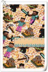 Minecraft the game Series 2 6 Prints ! 1 Yard Medium Digital Printed Cotton Fabric by Yard, Yardage Cotton Fabrics online Game