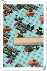 Minecraft the game Series 2 6 Prints ! 1 Yard Medium Digital Printed Cotton Fabric by Yard, Yardage Cotton Fabrics online Game