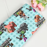 Minecraft the game Series 2 6 Prints ! 1 Yard Medium Digital Printed Cotton Fabric by Yard, Yardage Cotton Fabrics online Game