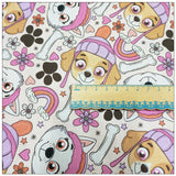 Paw Patrol the Dogs pink!  1 Yard Medium Thickness Cotton Fabric by Yard, Yardage Cotton Fabrics for Style Clothes,