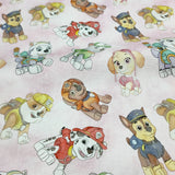 Paw Patrol the Dogs pink!  1 Yard Medium Thickness Cotton Fabric by Yard, Yardage Cotton Fabrics for Style Clothes,