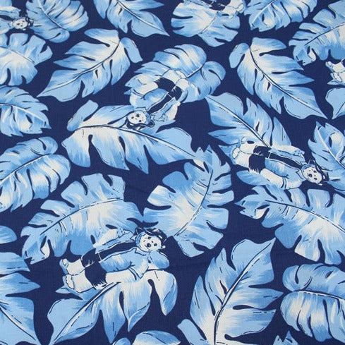 Polar Bear with Icy Leaves! 1 Meter Medium Thickness Cotton Fabric, Fabric by Yard, Yardage Cotton Fabrics for Style Clothes, Bags