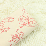 Drawing Children with Dogs and Cats! 1 Meter Medium Thickness Plain Cotton Fabric, Fabric by Yard, Yardage Cotton Fabrics for  Style Garments, Bags