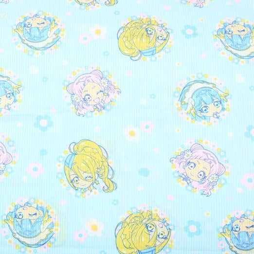 Japanese Anime Girls! 1 Meter Plain Cotton Fabric, Fabric by Yard, Yardage Cotton Fabrics for  Style Garments, Bags