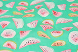 Fruit Watermelon Slice green! 1 Meter Medium Plain Cotton Poplin Fabric, Fabric by Yard, Yardage Cotton Fabrics for  Style Garments, Bags Fruit