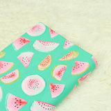 Fruit Watermelon Slice green! 1 Meter Medium Plain Cotton Poplin Fabric, Fabric by Yard, Yardage Cotton Fabrics for  Style Garments, Bags Fruit