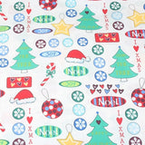 I Love Xmas Christmas! 1 Meter Plain Cotton Fabric by Yard, Yardage Cotton Fabrics for Style Bags Craft