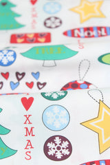 I Love Xmas Christmas! 1 Meter Plain Cotton Fabric by Yard, Yardage Cotton Fabrics for Style Bags Craft