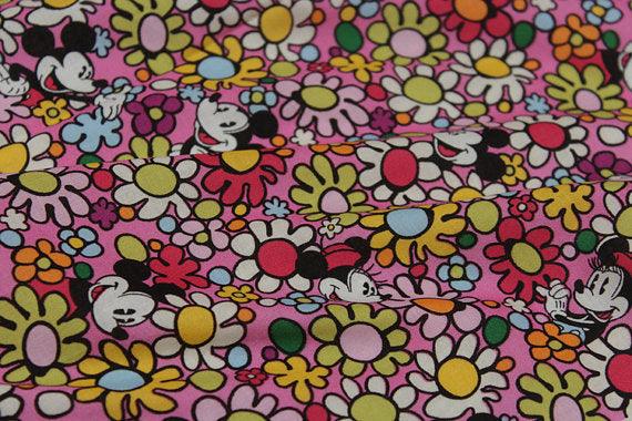 Mickey America Style Vera Brad Series 1! 1 Meter Printed Cotton Fabric, Fabric by Yard, Yardage Cotton Bag Fabrics, Children Fabrics, Kids Medallion - fabrics-top