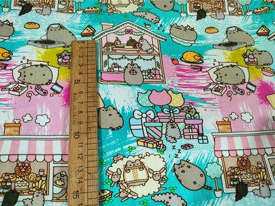 the Giant Cat, Japanese Cartoon Characters! 1 Meter Medium Thickness Plain Cotton Fabric, Fabric by Yard, Yardage Cotton Fabrics for  Style - fabrics-top