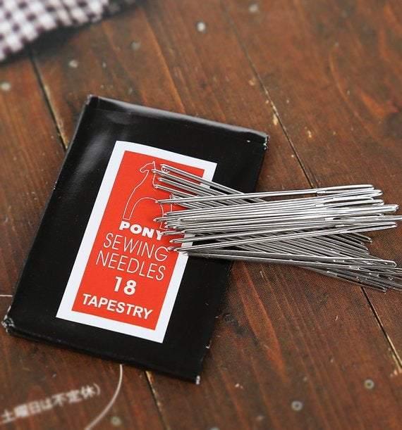 A Pack of India Made Pony 13#16#17#18#19#20#21#22#23#24#25#26#, Tapestry Needles,Blunt End Needles, For Tapestry,25 needles in each package