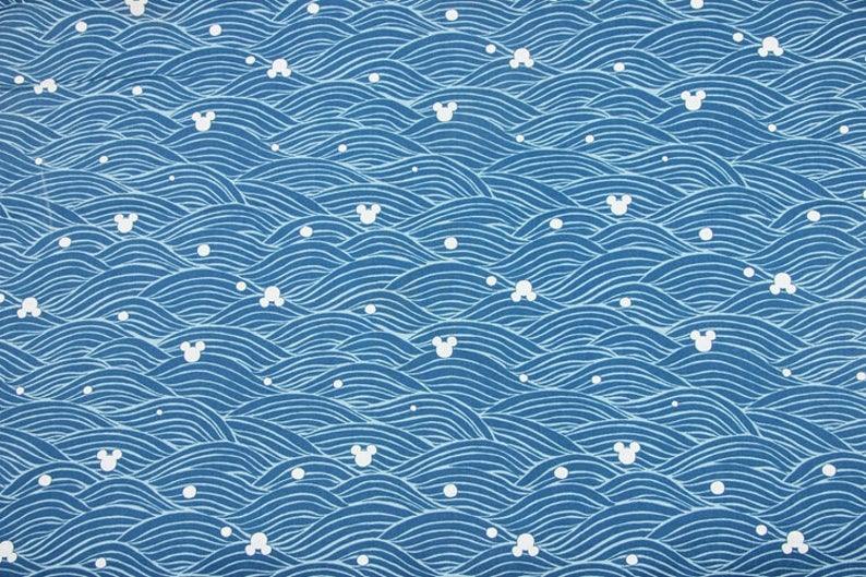 Mickey blue Wave and Bubbles! 1 Meter Medium Thickness  Cotton Fabric, Fabric by Yard, Yardage Cotton Fabrics for  Style Garments, Bags - fabrics-top